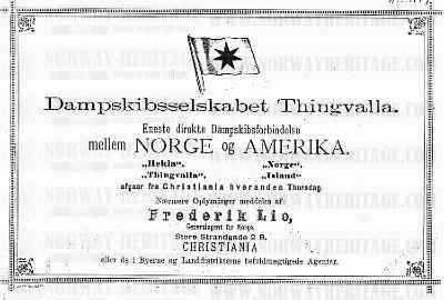 Thingvalla Line advertisement