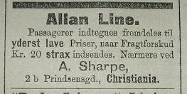 Allan Line 1890 - A. Sharpe