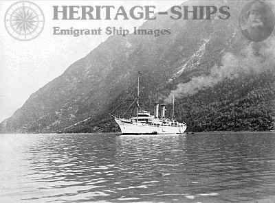 Hamburg America Line steamship Prinzessin Victoria Luise - Vor Naes (Romsdal)