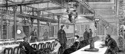 Gallia – The saloon of the Cunard Line steamship Gallia