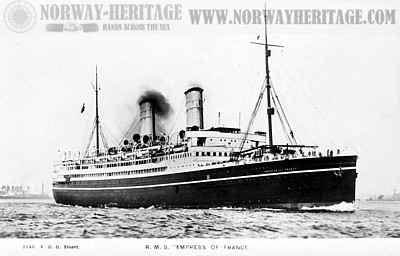 Empress of France (1) – Canadian Pacific Line steamship built as the Alsatian 1913…