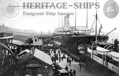 White Star liner at Liverpool landing stage