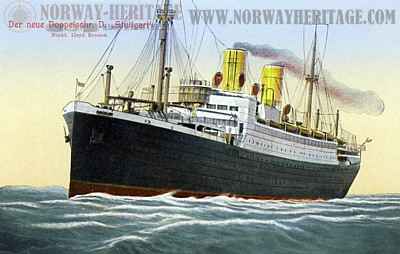 Stuttgart (2) – NDL steamship built 1923 at Stettin by Vulcan Werke