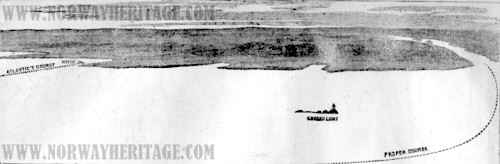 Coast outline from prospect to Halifax, S/S Atlanic disaster 1873