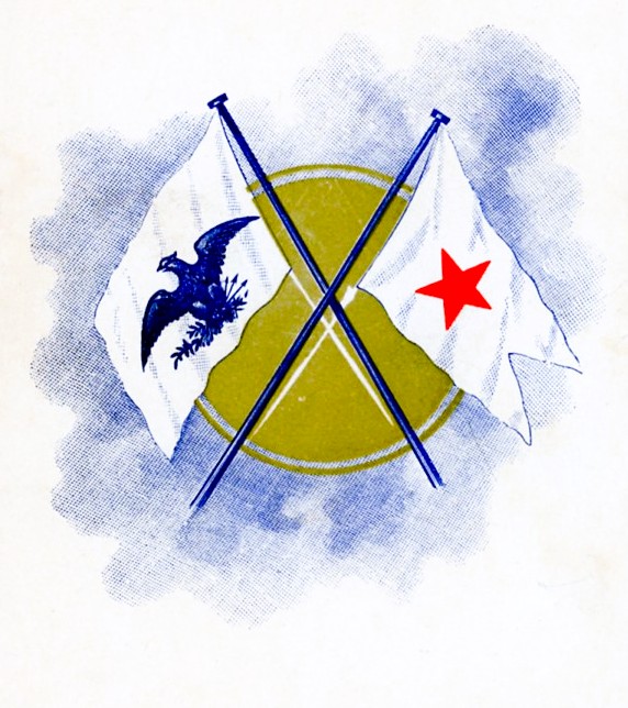 Red Star Line and American Line flags